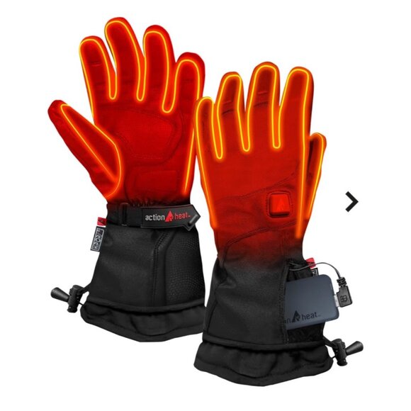 Action Heat 5 Volt Rechargeable Size XL Men’s Slim Fit Fleece Heated Gloves NWB - Picture 7 of 8
